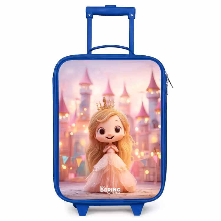 Kinderkoffer Blau - Prinzessin - Rosa - Schloss — 1