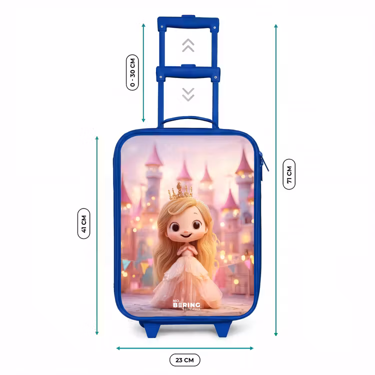 Kinderkoffer Blau - Prinzessin - Rosa - Schloss — 7