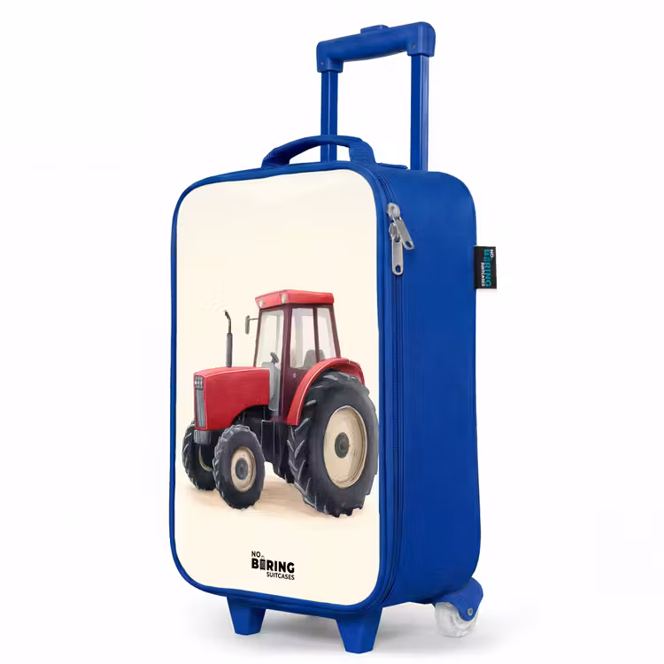 Kinderkoffer Blau - Traktor - Signiert - Rot — 8