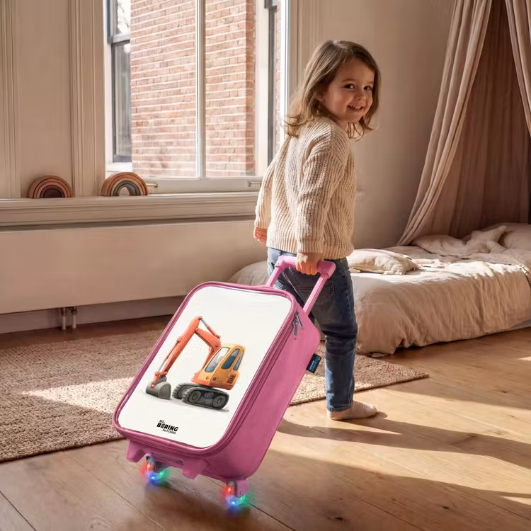 Kinderkoffer Rosa - Bagger - Signiert - Orange — 2