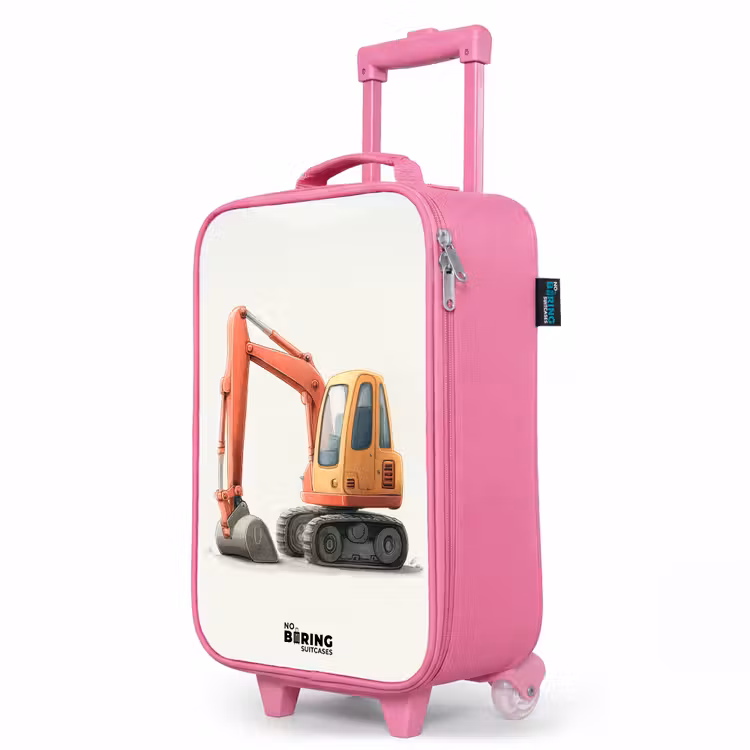Kinderkoffer Rosa - Bagger - Signiert - Orange — 8