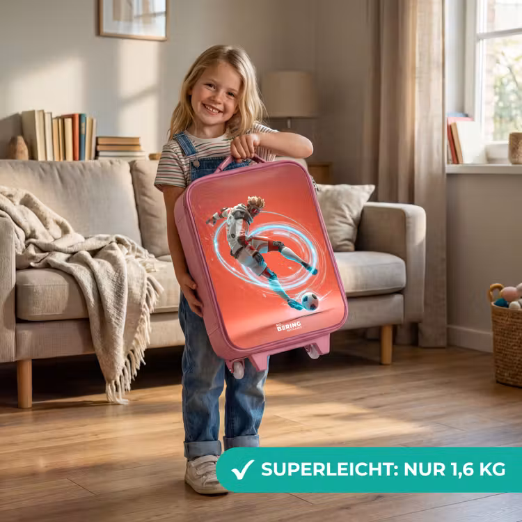 Kinderkoffer Rosa - Fußball - Junge - Rot - Lichtkreis — 3