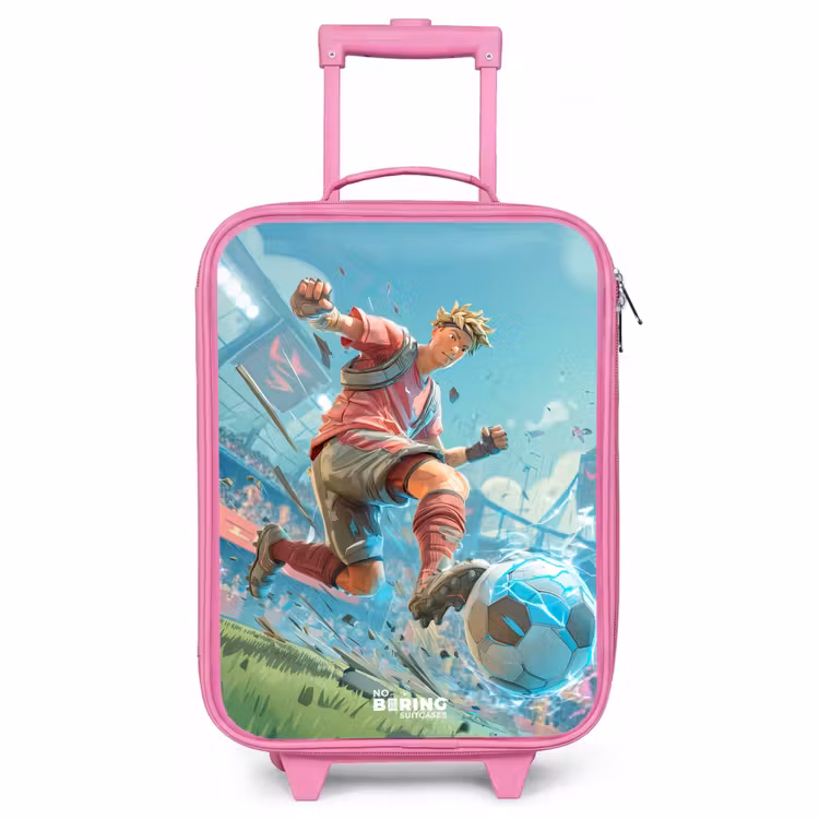 Kinderkoffer Rosa - Fußball - Junge - Stadion - Elektrisch — 1