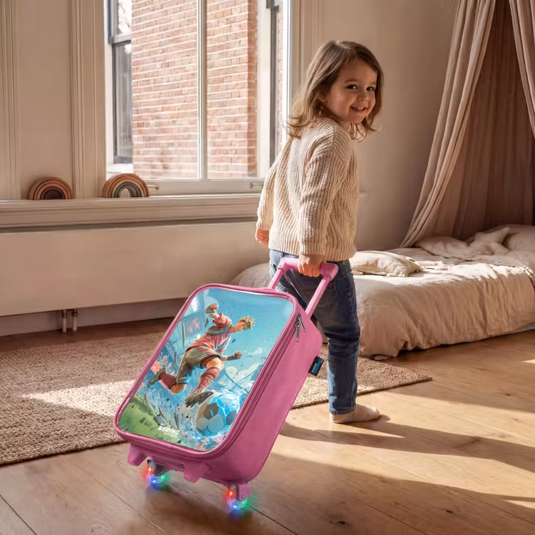 Kinderkoffer Rosa - Fußball - Junge - Stadion - Elektrisch — 2