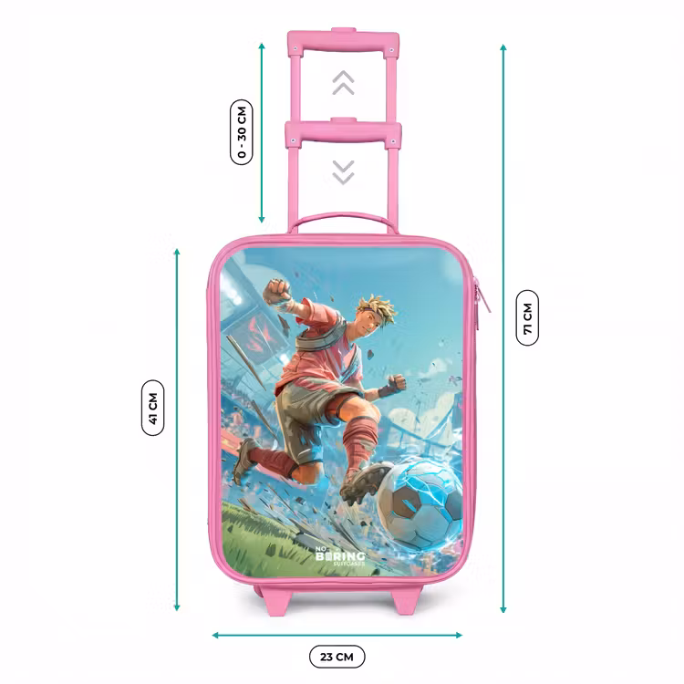 Kinderkoffer Rosa - Fußball - Junge - Stadion - Elektrisch — 7