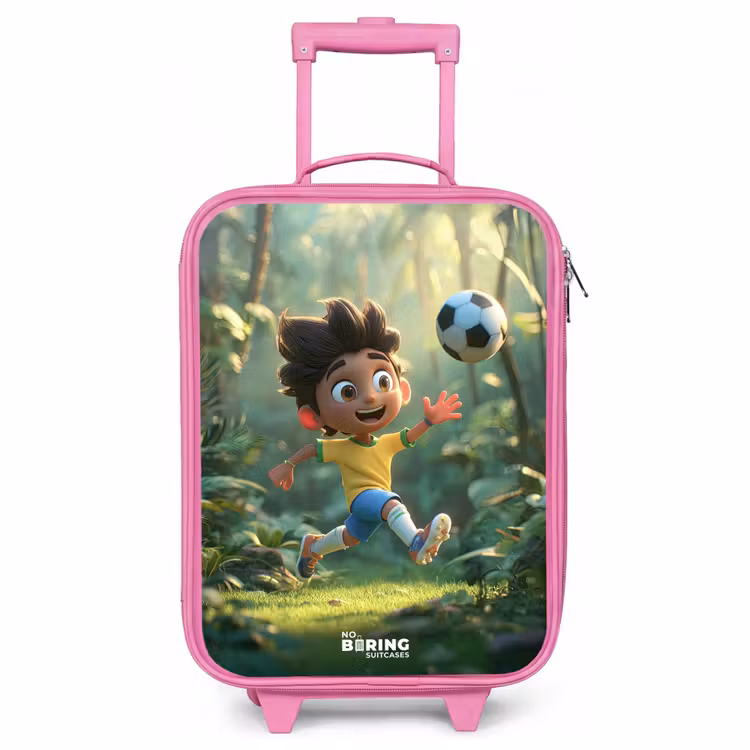 Kinderkoffer Rosa - Fußball - Junge - Wald — 1