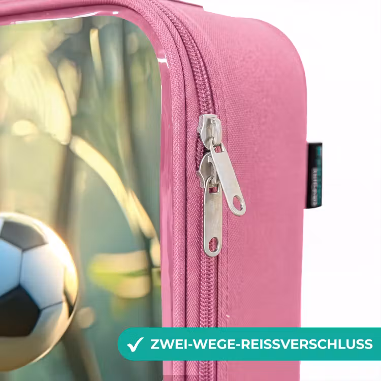 Kinderkoffer Rosa - Fußball - Junge - Wald — 5