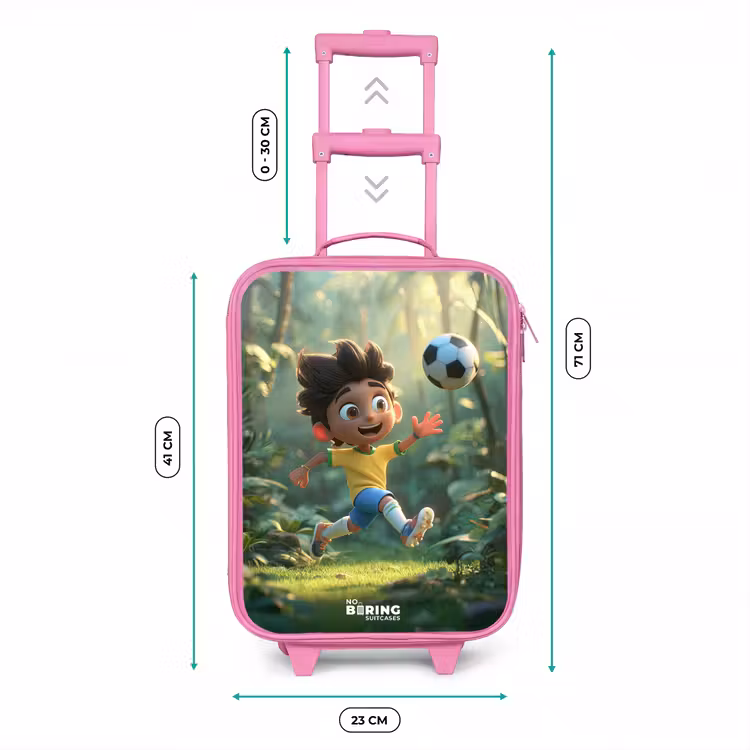 Kinderkoffer Rosa - Fußball - Junge - Wald — 7