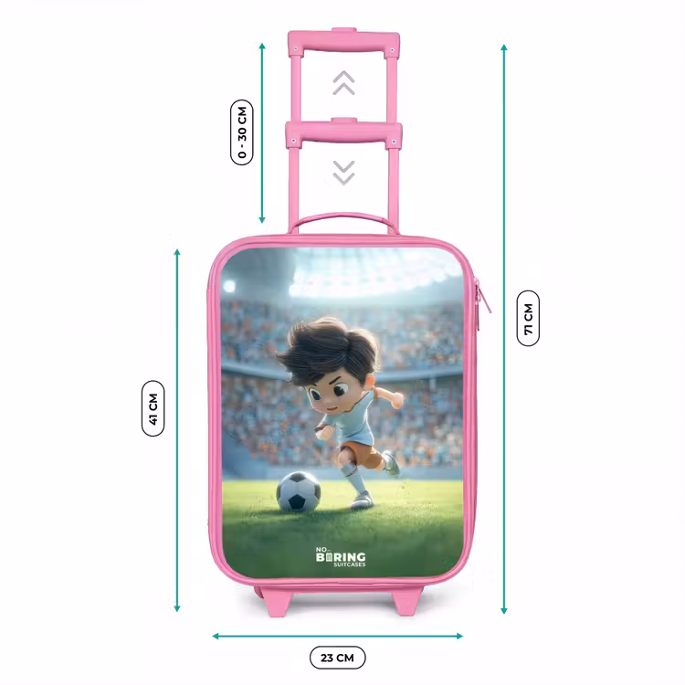 Kinderkoffer Rosa - Junge - Fußball - Stadion - Sonnenlicht — 7