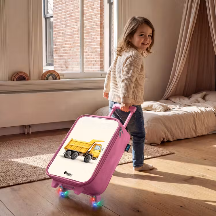 Kinderkoffer Rosa - Muldenkipper - Signiert - Gelb — 2
