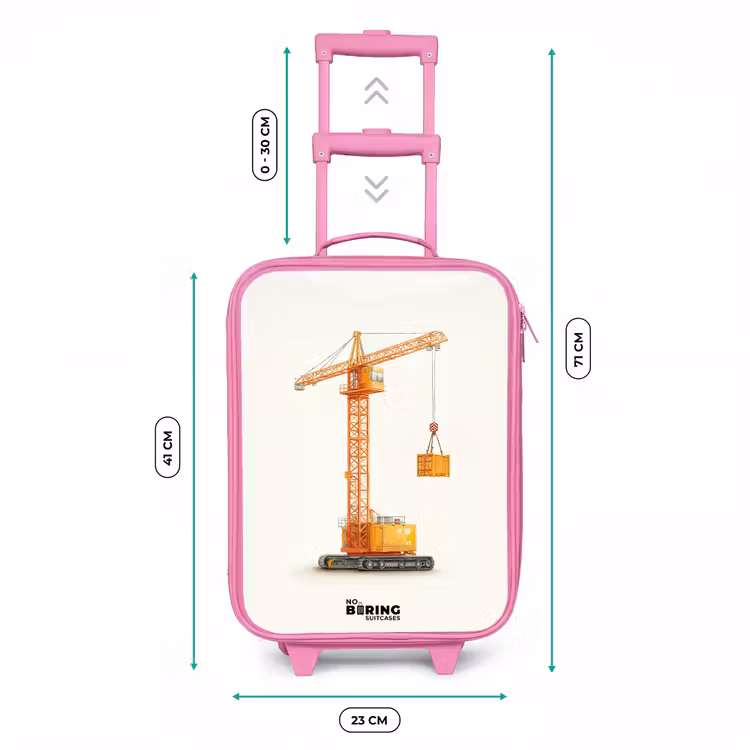 Kinderkoffer Rosa - Turmkran - Signiert - Orange — 7