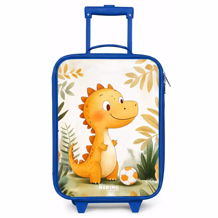 Kinderkoffer Blau - Dino - Fußball - Orange — 1