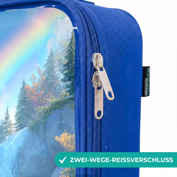 Kinderkoffer Blau - Dino - Natur - Wasserfall — 5