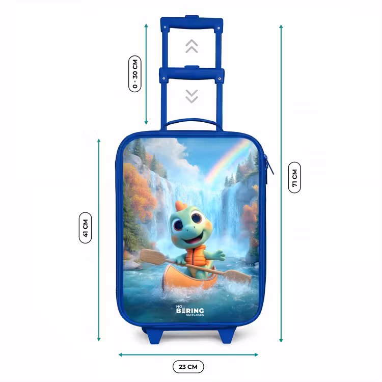 Kinderkoffer Blau - Dino - Natur - Wasserfall — 7