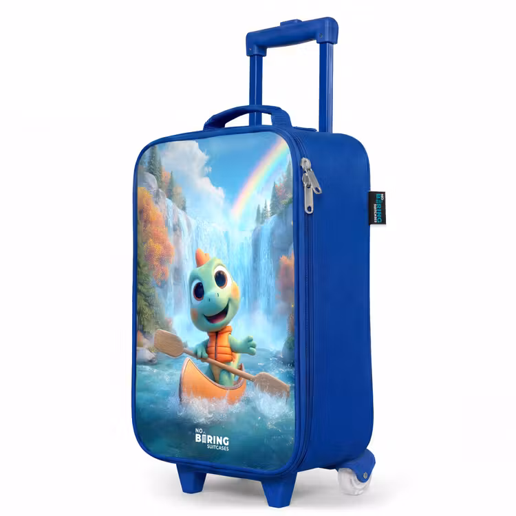 Kinderkoffer Blau - Dino - Natur - Wasserfall — 8