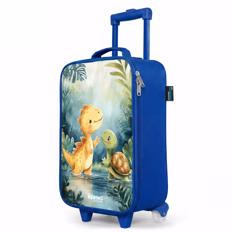 Kinderkoffer Blau - Dino - Schildkröte - Dschungel — 8