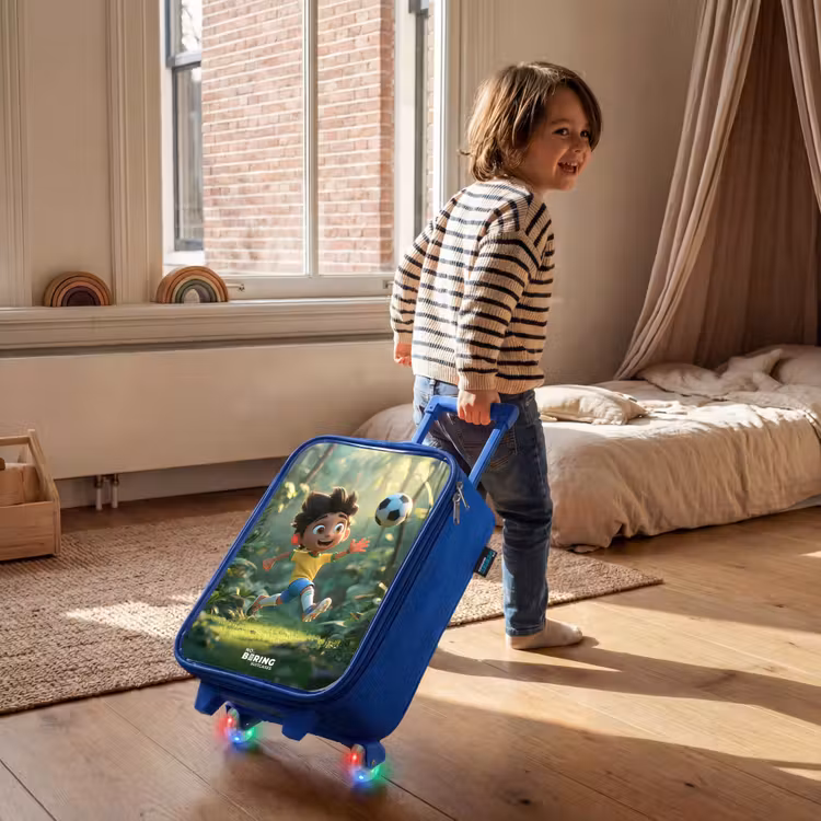 Kinderkoffer Blau - Fußball - Junge - Wald — 2