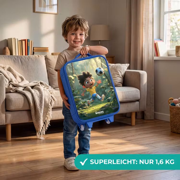 Kinderkoffer Blau - Fußball - Junge - Wald — 3