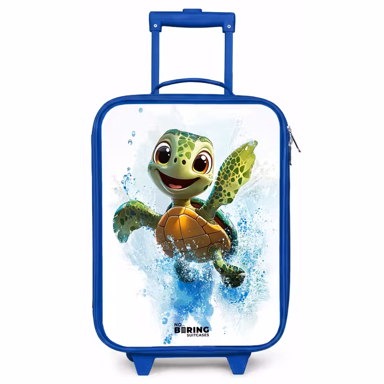 Kinderkoffer Blau - Schildkröte - Wasser - Grün — 1
