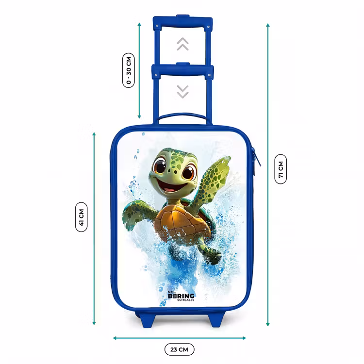 Kinderkoffer Blau - Schildkröte - Wasser - Grün — 7