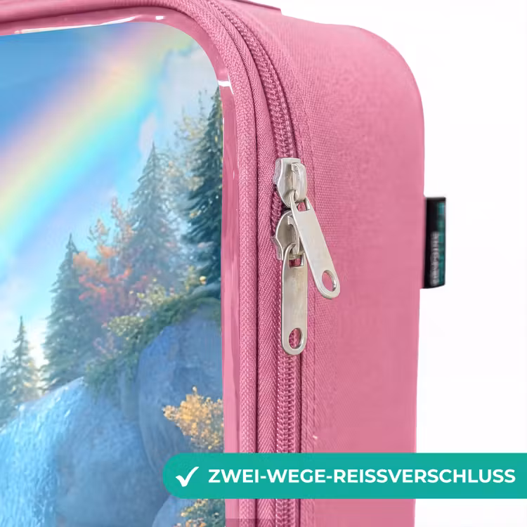 Kinderkoffer Rosa - Dino - Natur - Wasserfall — 5