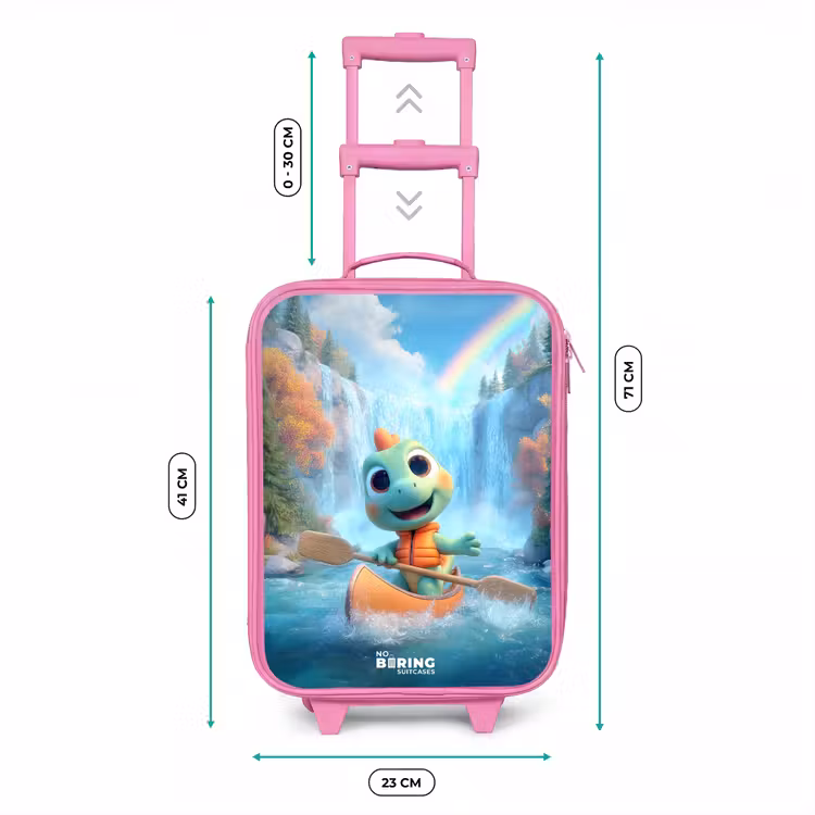 Kinderkoffer Rosa - Dino - Natur - Wasserfall — 7