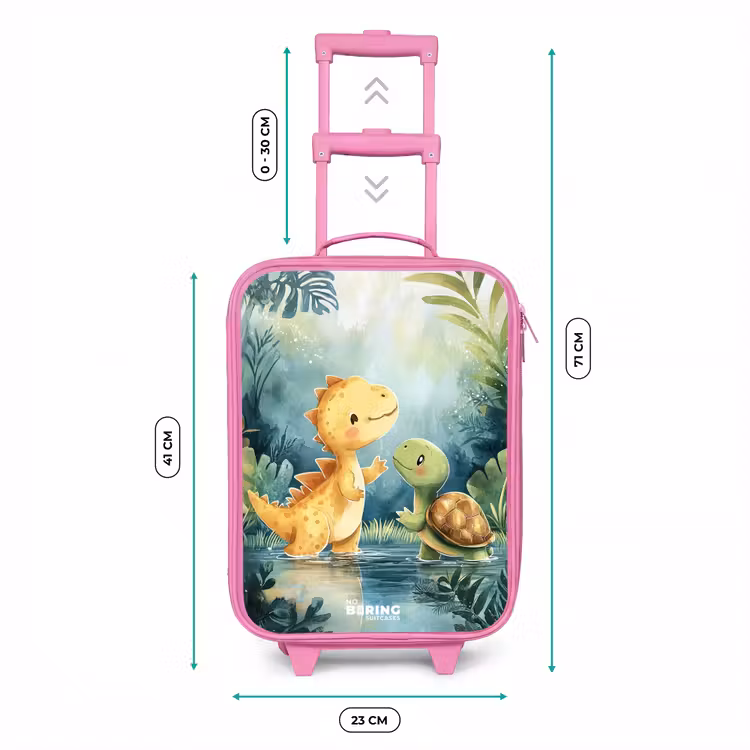 Kinderkoffer Rosa - Dino - Schildkröte - Dschungel — 7