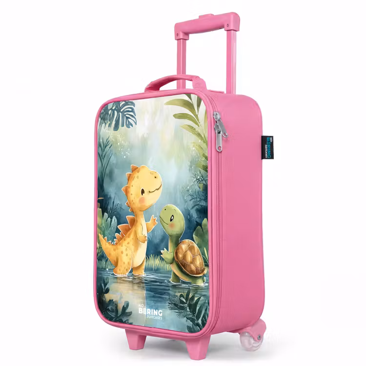 Kinderkoffer Rosa - Dino - Schildkröte - Dschungel — 8