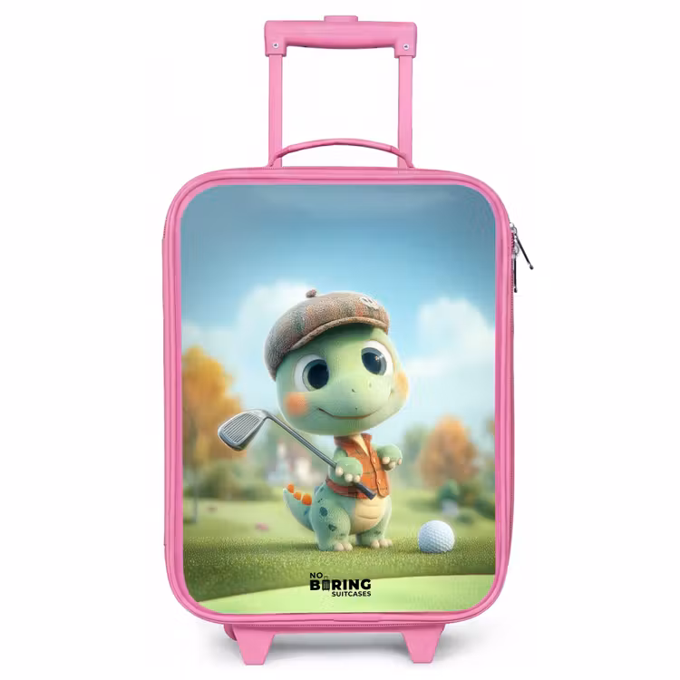 Kinderkoffer Rosa - Golf - Dino - Grün — 1