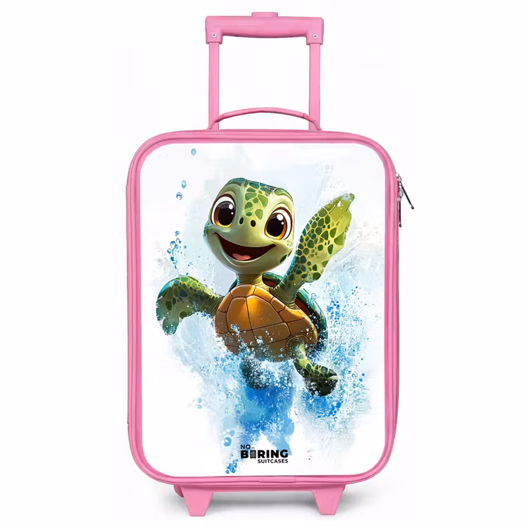 Kinderkoffer Rosa - Schildkröte - Wasser - Grün — 1