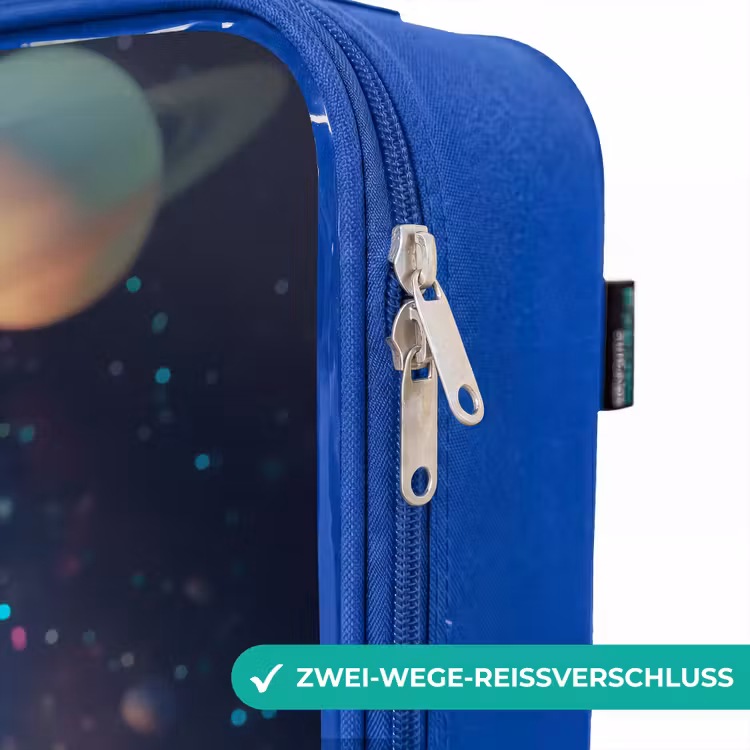 Kinderkoffer Blau - Fröhlicher kleiner Außerirdischer — 5
