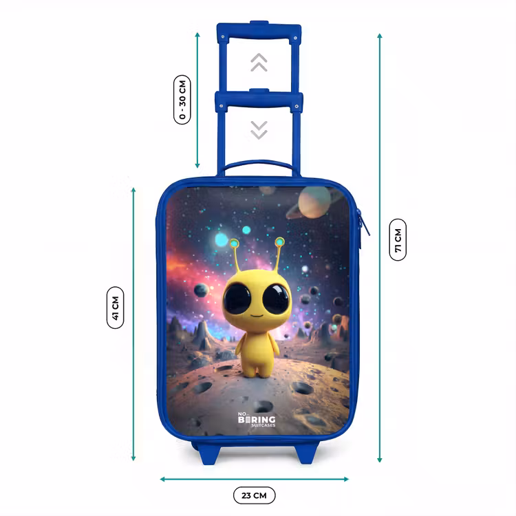 Kinderkoffer Blau - Fröhlicher kleiner Außerirdischer — 7