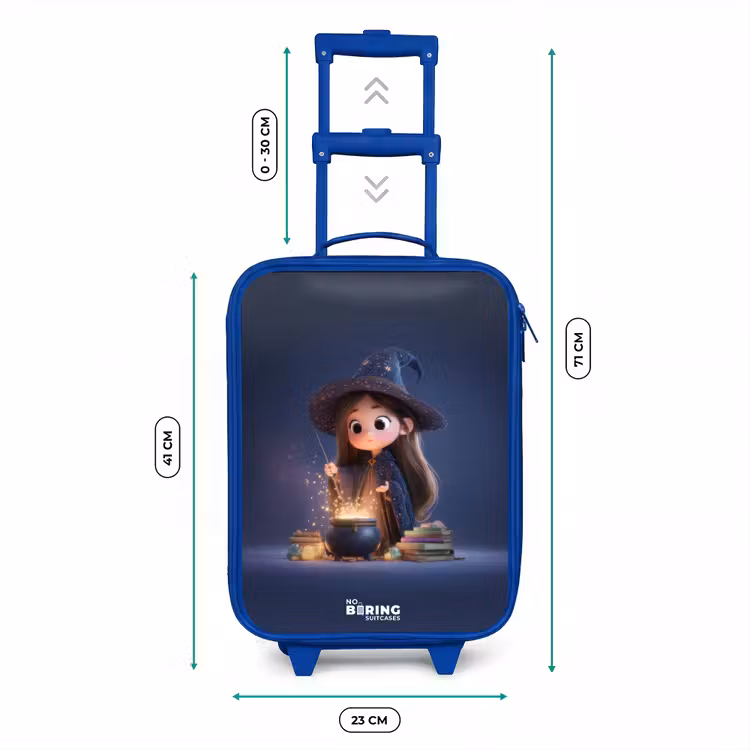 Kinderkoffer Blau - Verzaubertes Mädchen mit Kessel — 7