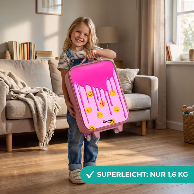 Kinderkoffer Rosa - Farbe - Smiley - Rosa — 3