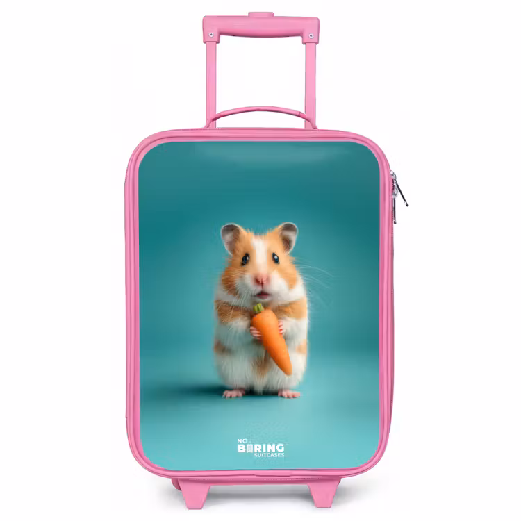 Kinderkoffer Rosa - Hamster - Karotte - Tier — 1