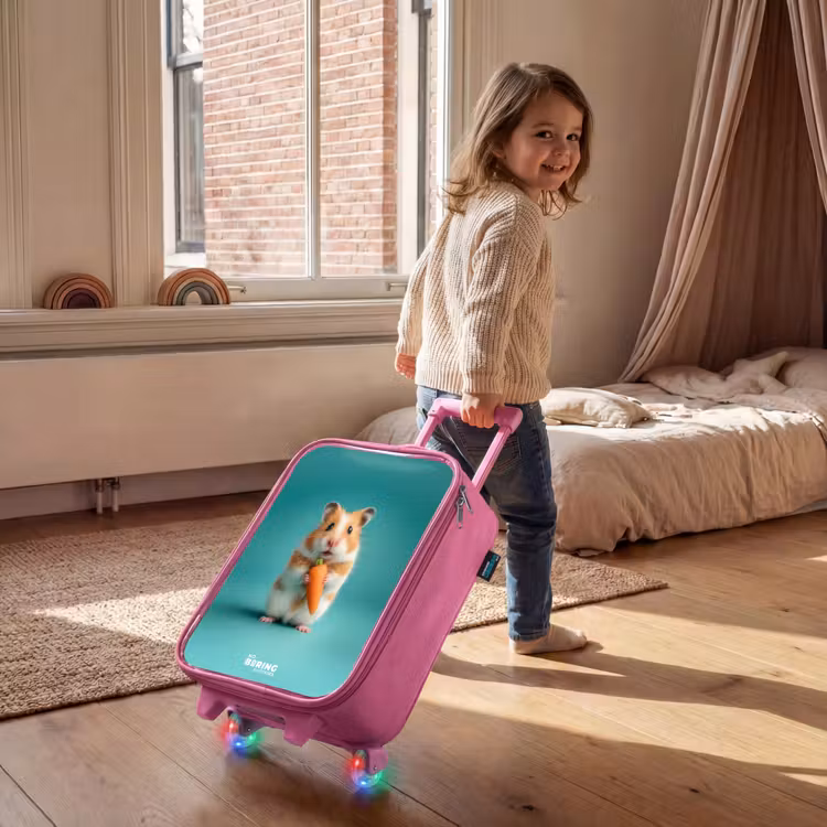 Kinderkoffer Rosa - Hamster - Karotte - Tier — 2
