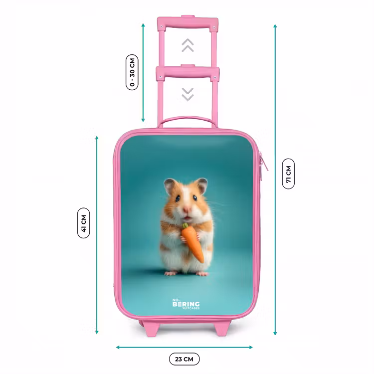 Kinderkoffer Rosa - Hamster - Karotte - Tier — 7