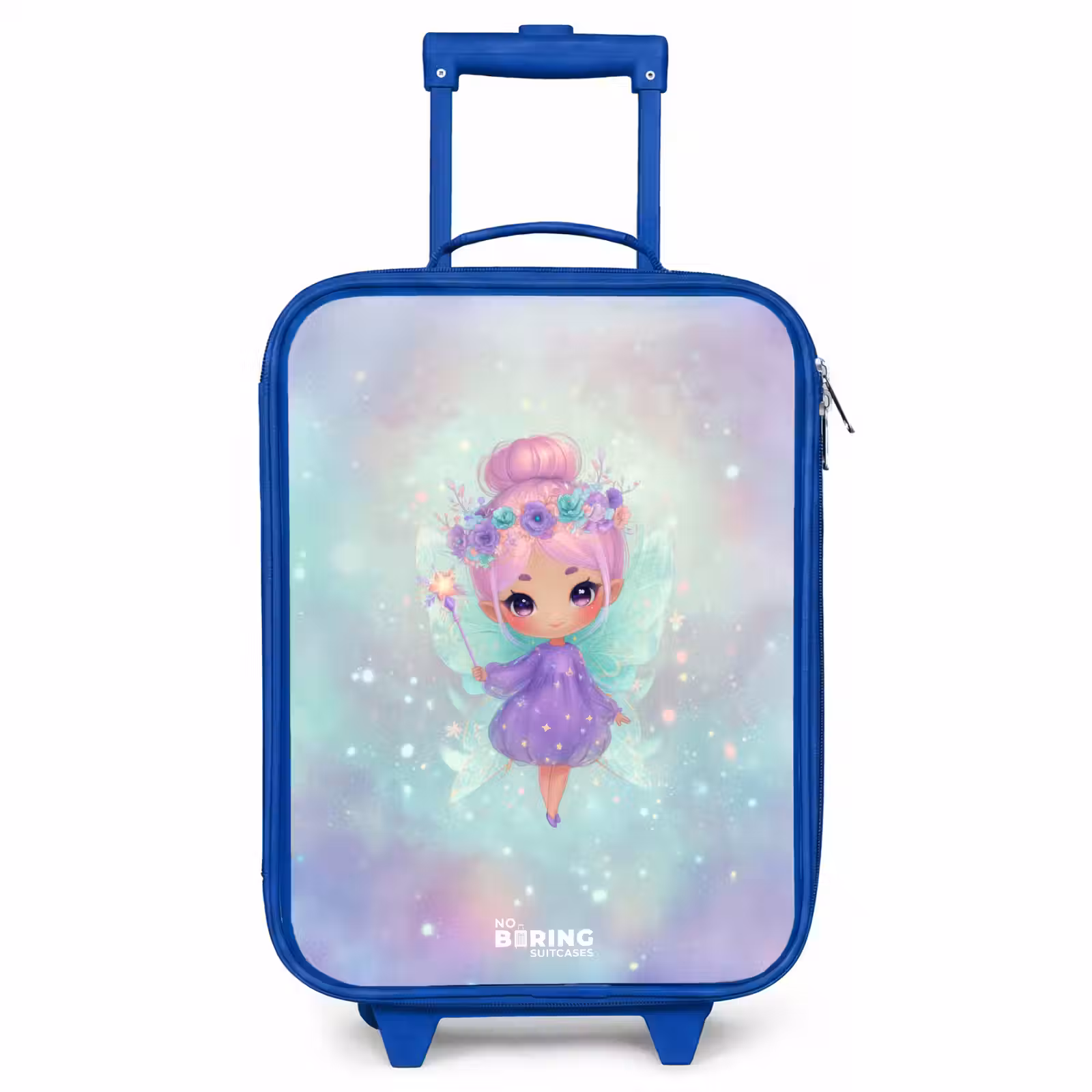 Kinderkoffer Blau - Blumenfee in pastellfarbenem Glanz — 1