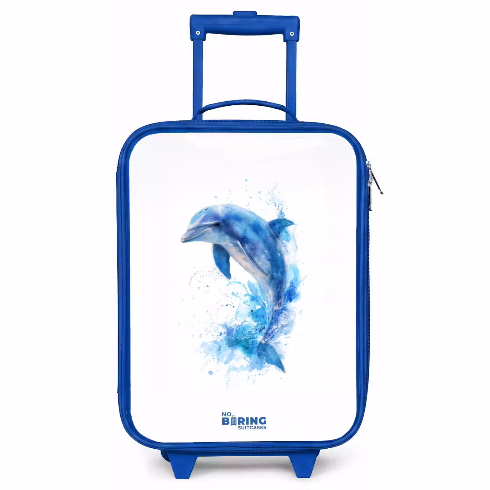 Kinderkoffer Blau - Springender blauer Delfin — 1