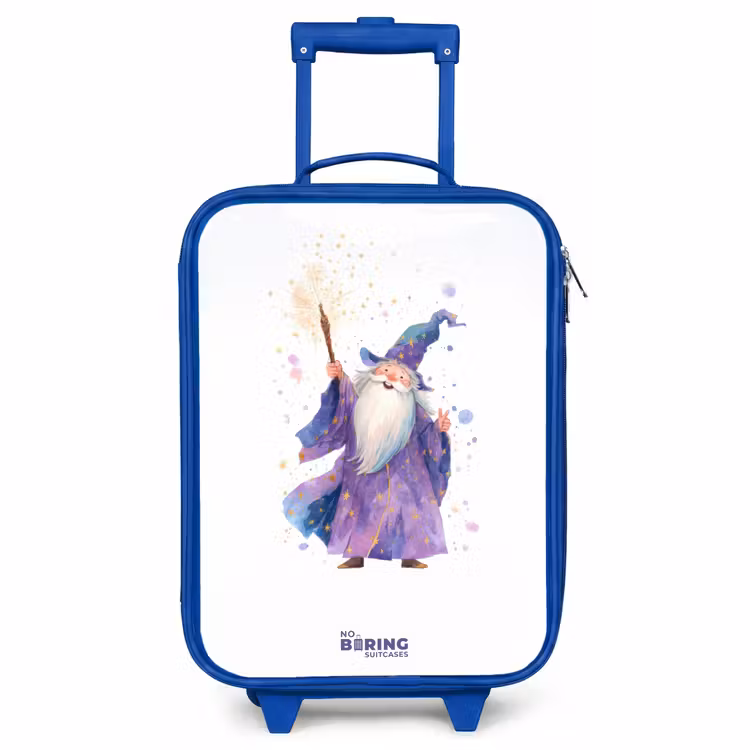 Kinderkoffer Blau - Alter Magier mit Stab — 1