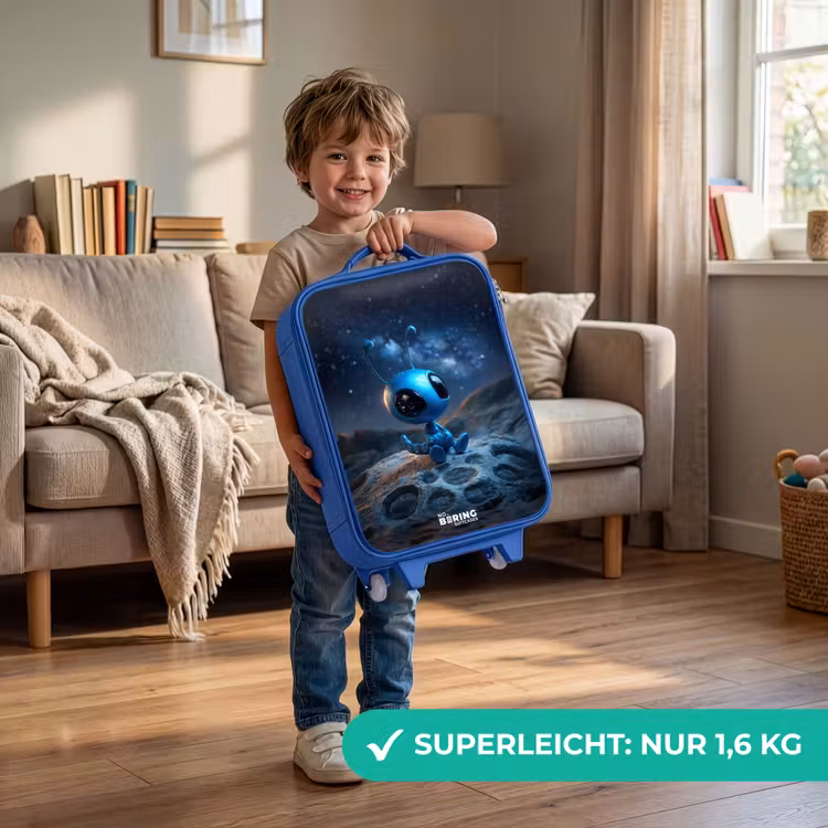 Kinderkoffer Blau - Blaue außerirdische Kreatur unter dem Sternenhimmel — 3