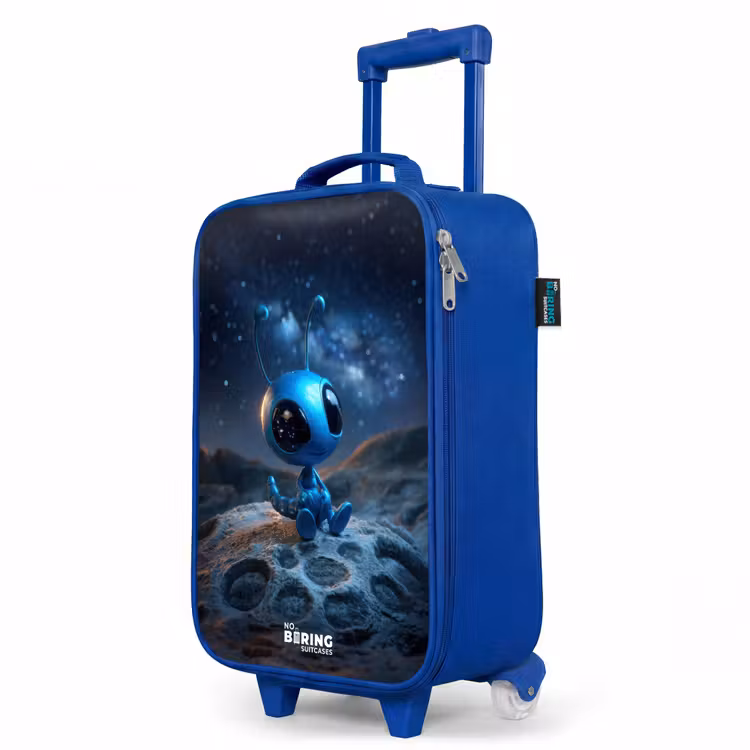 Kinderkoffer Blau - Blaue außerirdische Kreatur unter dem Sternenhimmel — 8