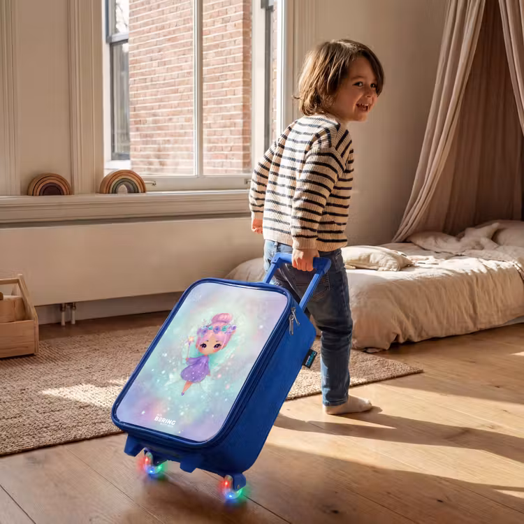 Kinderkoffer Blau - Blumenfee in pastellfarbenem Glanz — 2