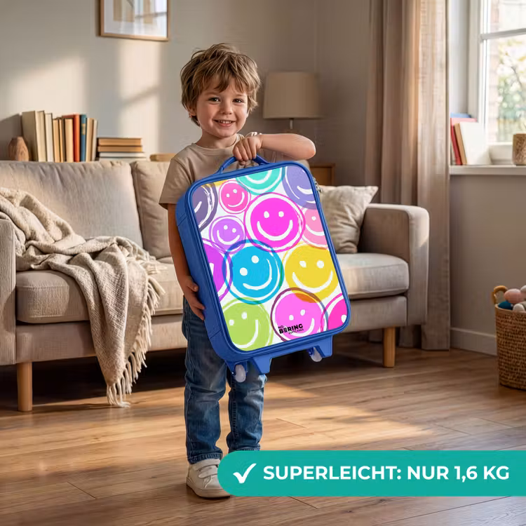 Kinderkoffer Blau - Bunte Lächel-Explosion — 3