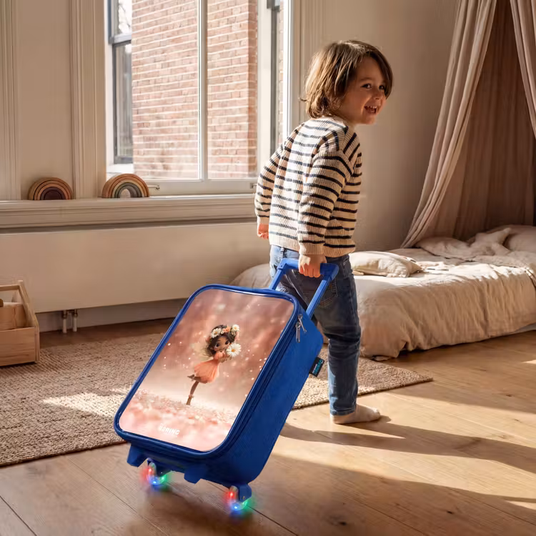 Kinderkoffer Blau - Fee mit Gänseblümchen — 2