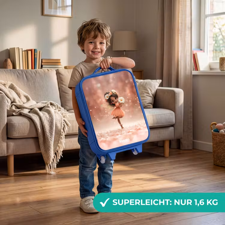Kinderkoffer Blau - Fee mit Gänseblümchen — 3