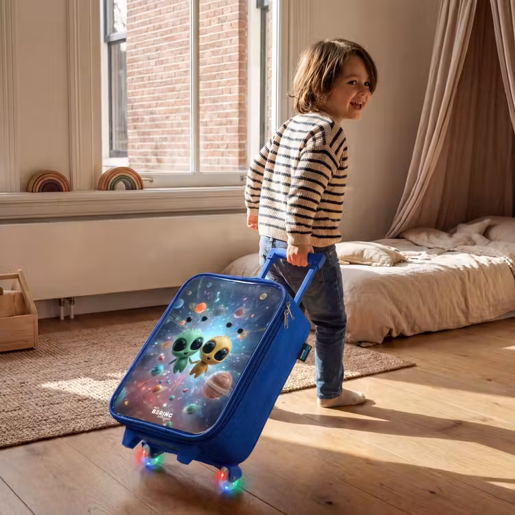 Kinderkoffer Blau - Fröhliche außerirdische Freunde — 2