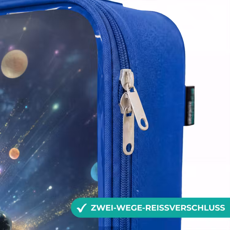Kinderkoffer Blau - Fröhliche außerirdische Freunde — 5