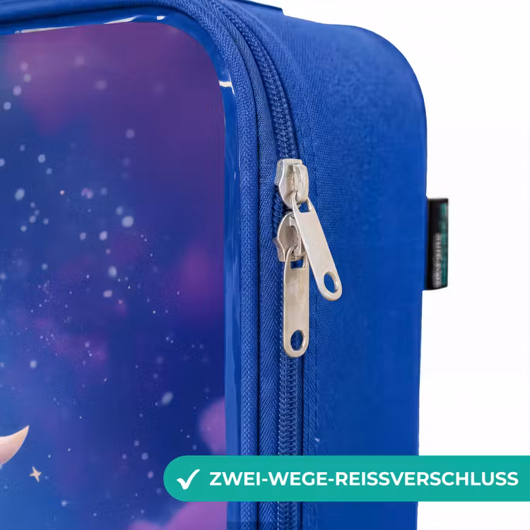 Kinderkoffer Blau - Fröhliches Augenpaar im Weltraum — 5