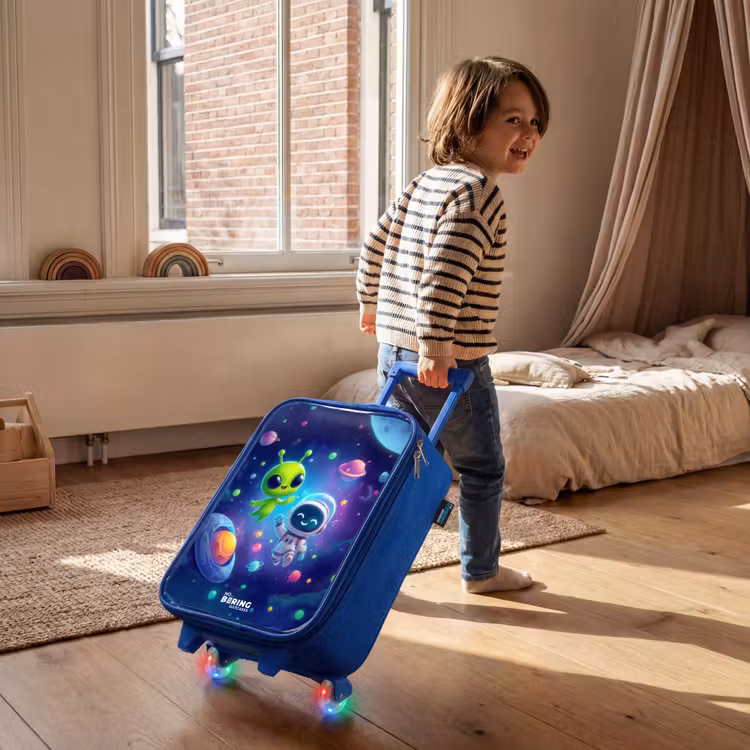 Kinderkoffer Blau - Fröhliches Treffen im Weltraum — 2
